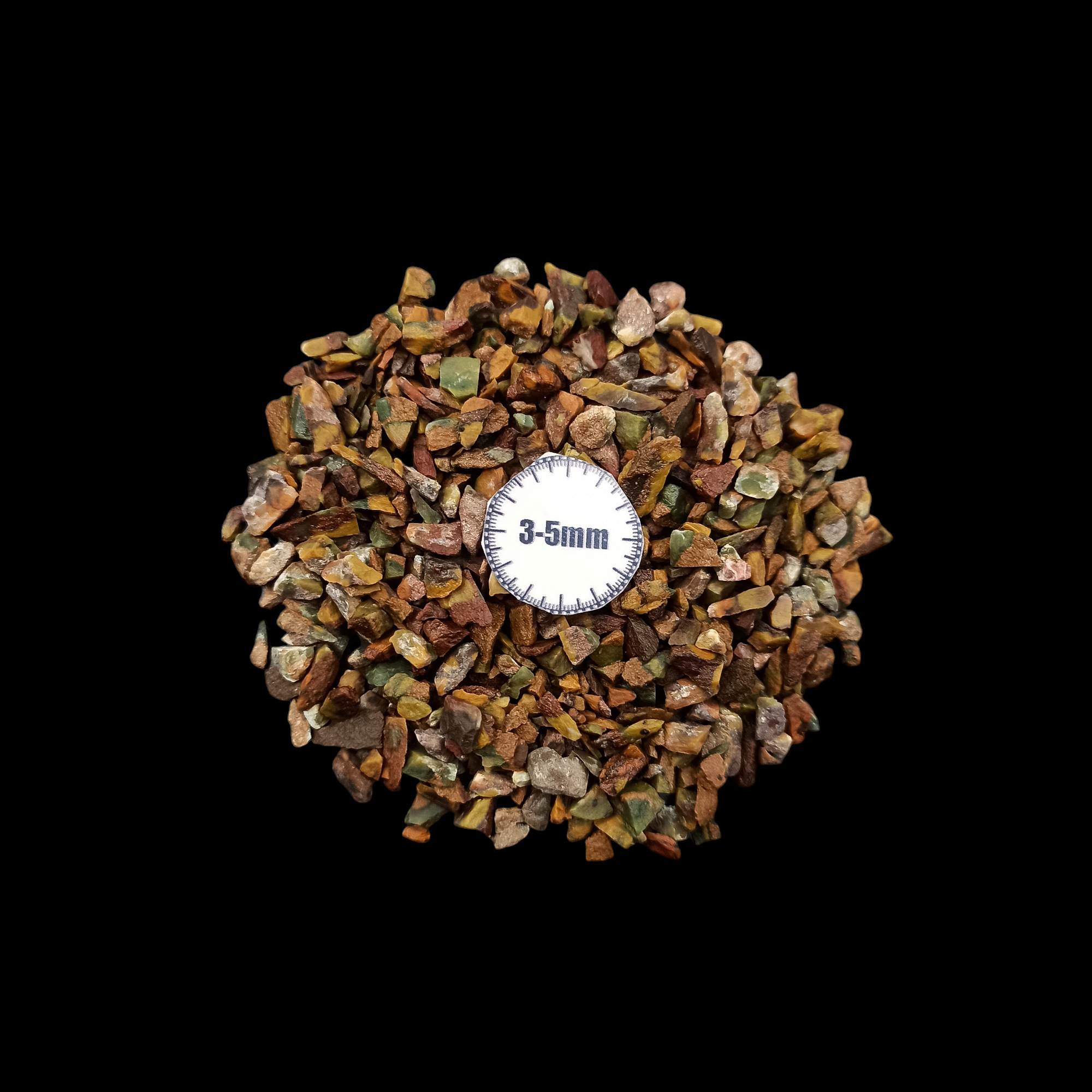 GRADELYGEMS Fruit Jasper Decorative Crushed Gemstone 3-5mm for Jewelry, Resin Work & Statement Decor
