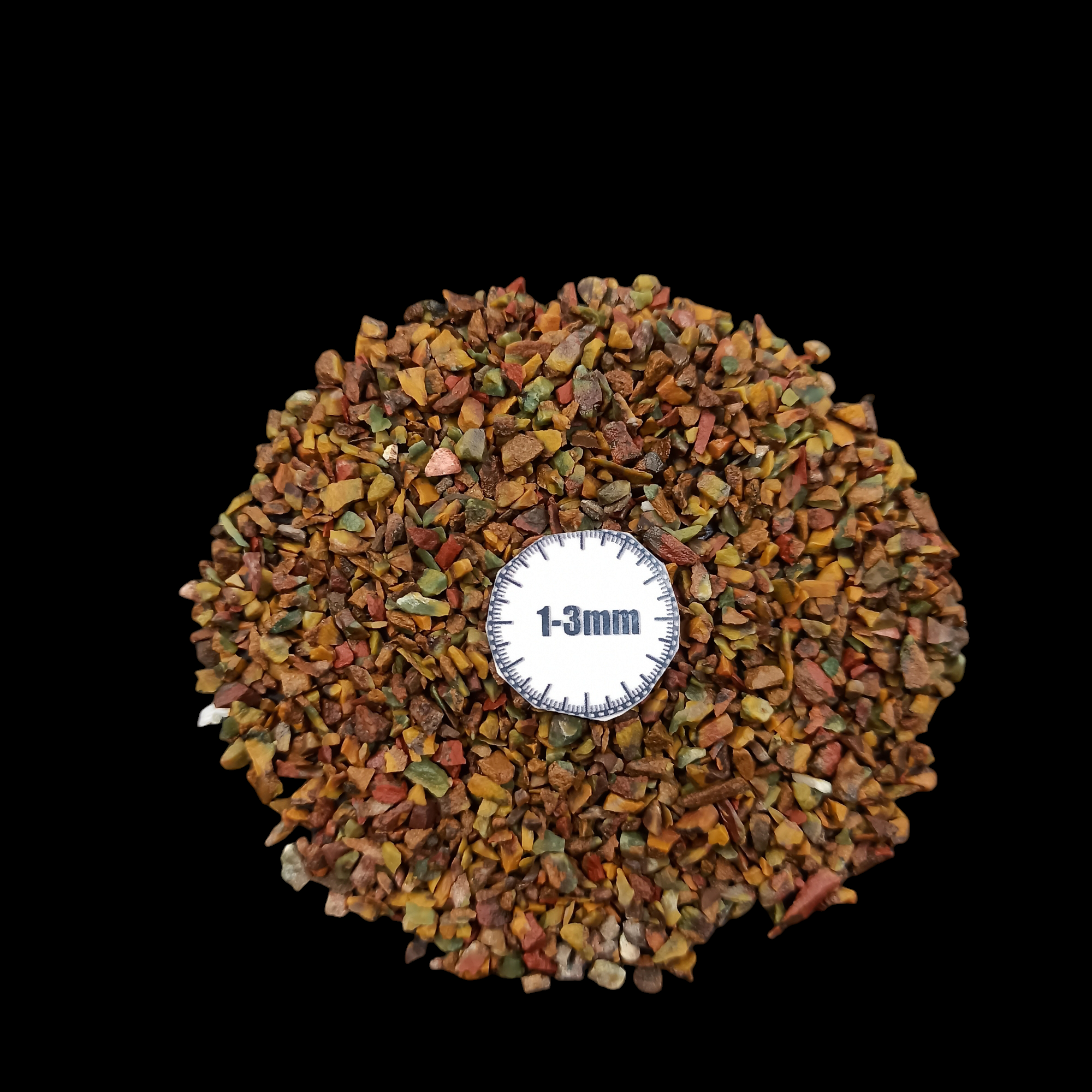Natural Fruit Jasper 1-3mm Crushed Stone by GRADELYGEMS for Resin Work, Inlay & Decorative Creations