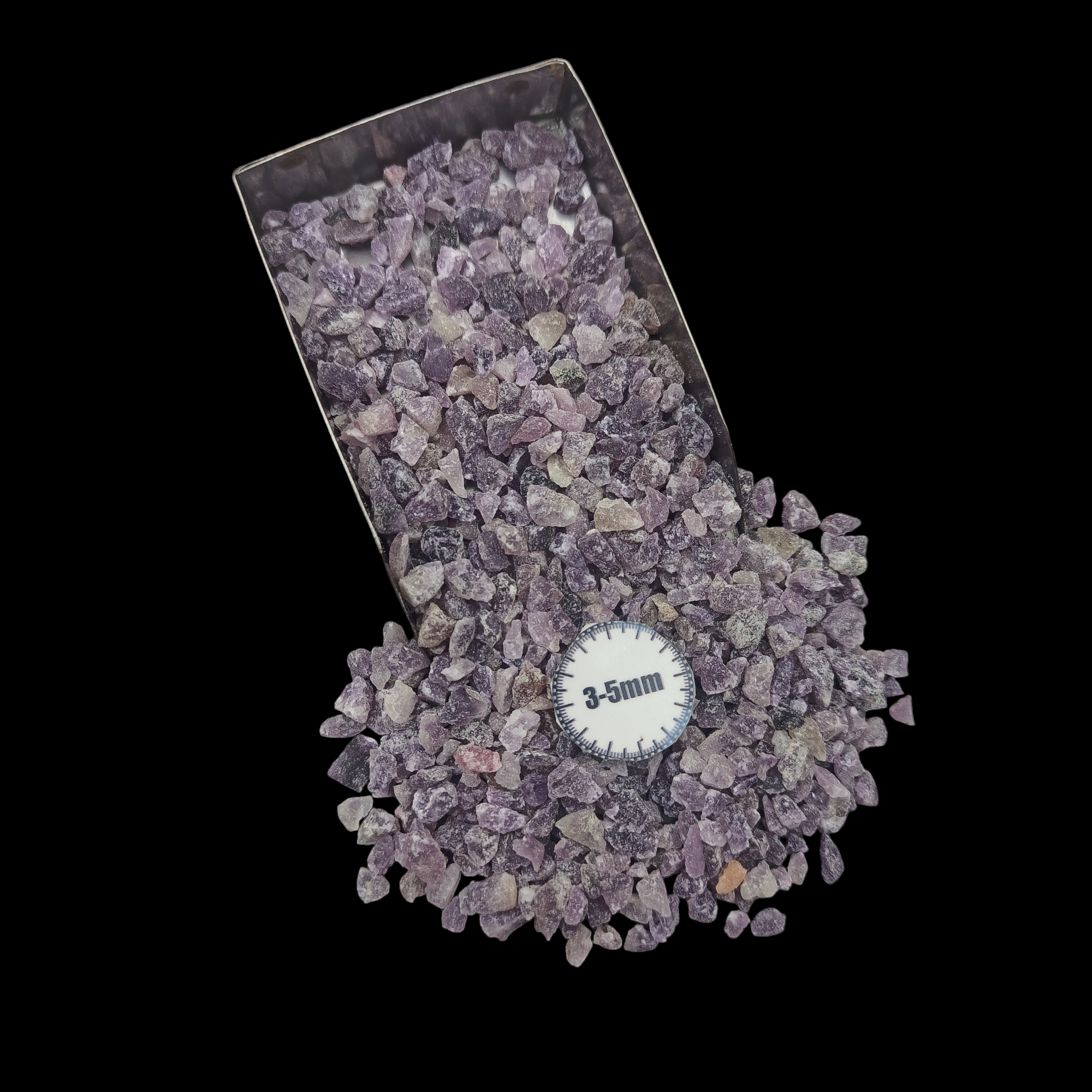 GRADELYGEMS Lepidolite Decorative Crushed Gemstone 3-5mm for Jewelry, Resin Work & Statement Decor
