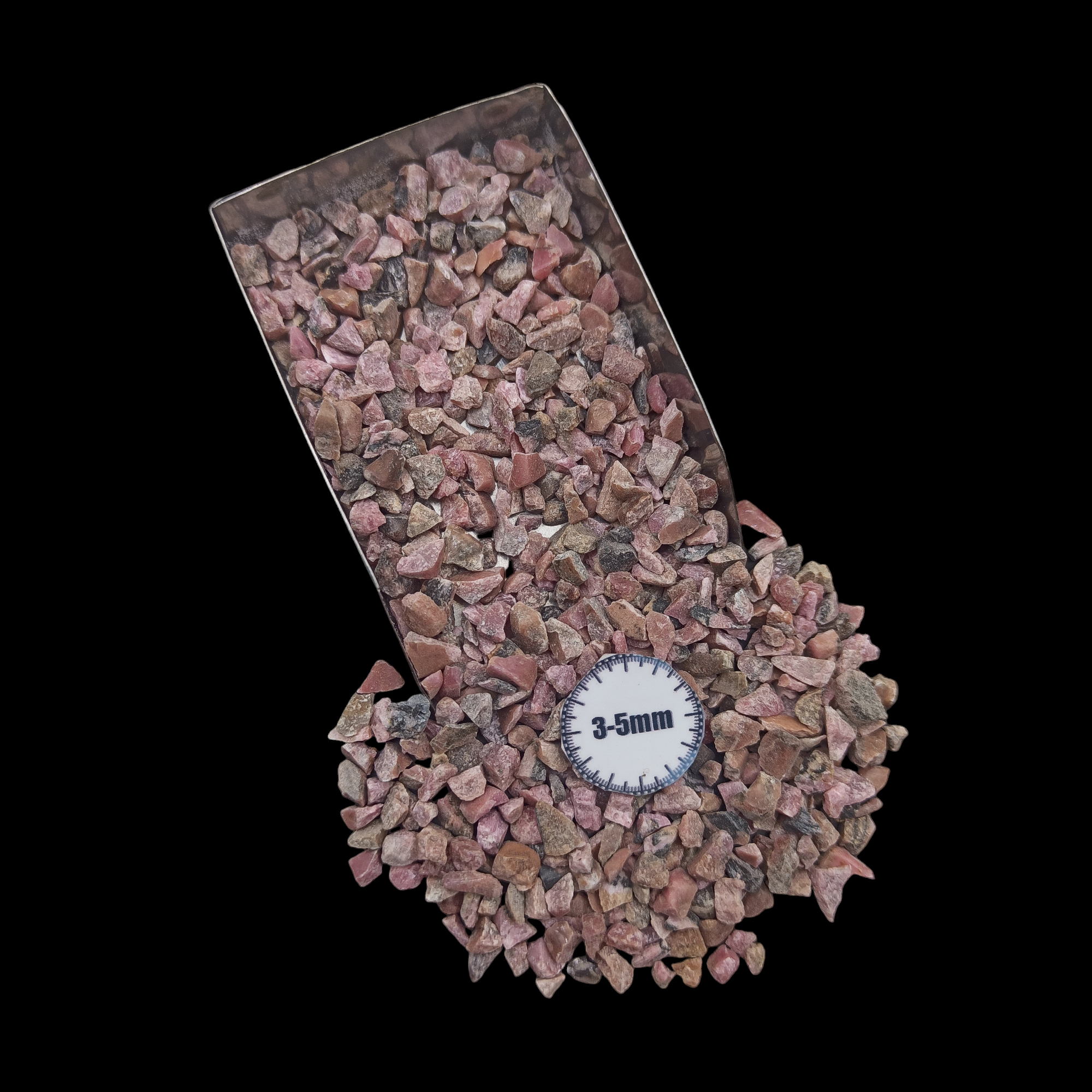 GRADELYGEMS Rhodonite Bold Crushed Stone 3-5mm for Vase Fillers, Jewelry Design, Resin Art & Decor