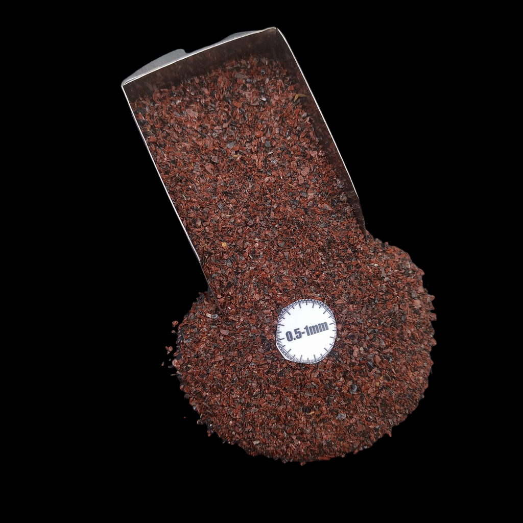 GRADELYGEMS Mahogany Obsedian Gemstone Crushed 0.5-1mm for Ring Inlay, Jewelry Making, Resin Art & Fine Detail Work
