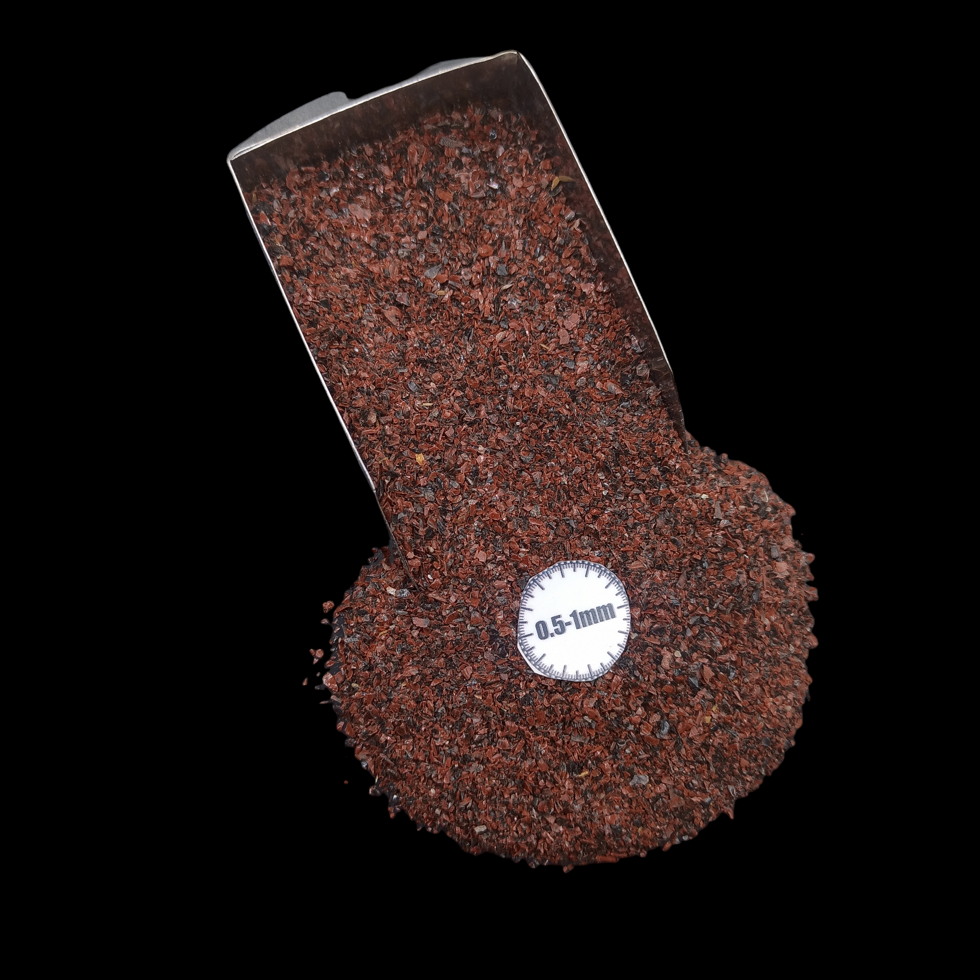GRADELYGEMS Mahogany Obsedian Gemstone Crushed 0.5-1mm for Ring Inlay, Jewelry Making, Resin Art & Fine Detail Work