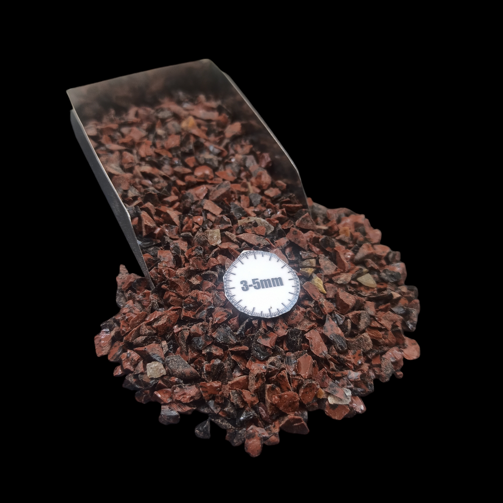 GRADELYGEMS Mahogany Obsedian Bold Crushed Stone 3-5mm for Vase Fillers, Jewelry Design, Resin Art & Decor