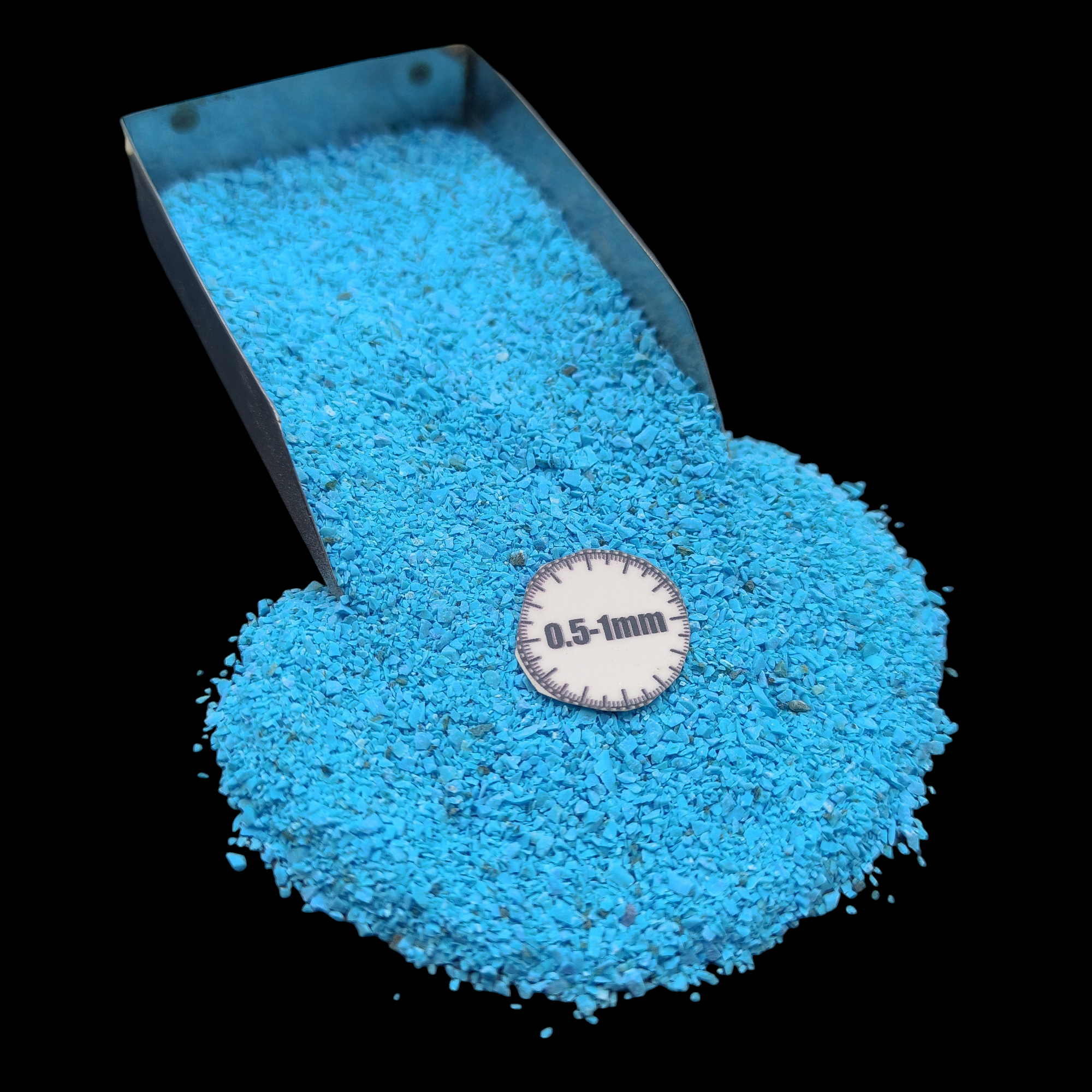 GRADELYGEMS New Natural Turquoise Gemstone Crushed 0.5-1mm for Ring Inlay, Jewelry Making, Resin Art & Fine Detail Work