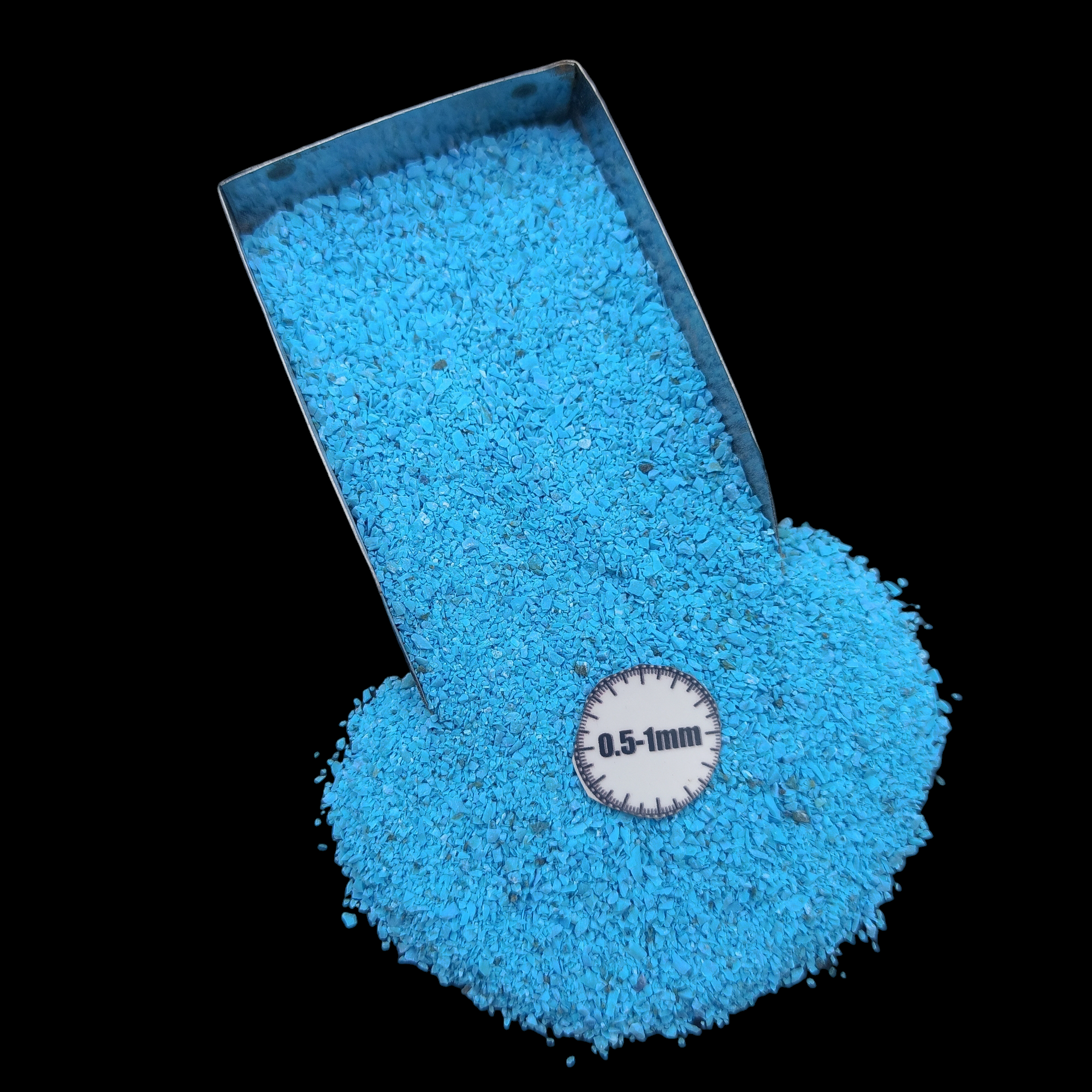 GRADELYGEMS New Natural Turquoise Gemstone Crushed 0.5-1mm for Ring Inlay, Jewelry Making, Resin Art & Fine Detail Work