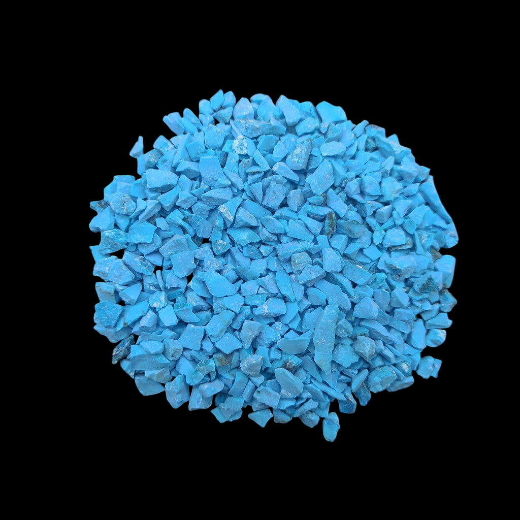 GRADELYGEMS Turquoise Bold Crushed Stone 3-5mm for Vase Fillers, Jewelry Design, Resin Art & Decor