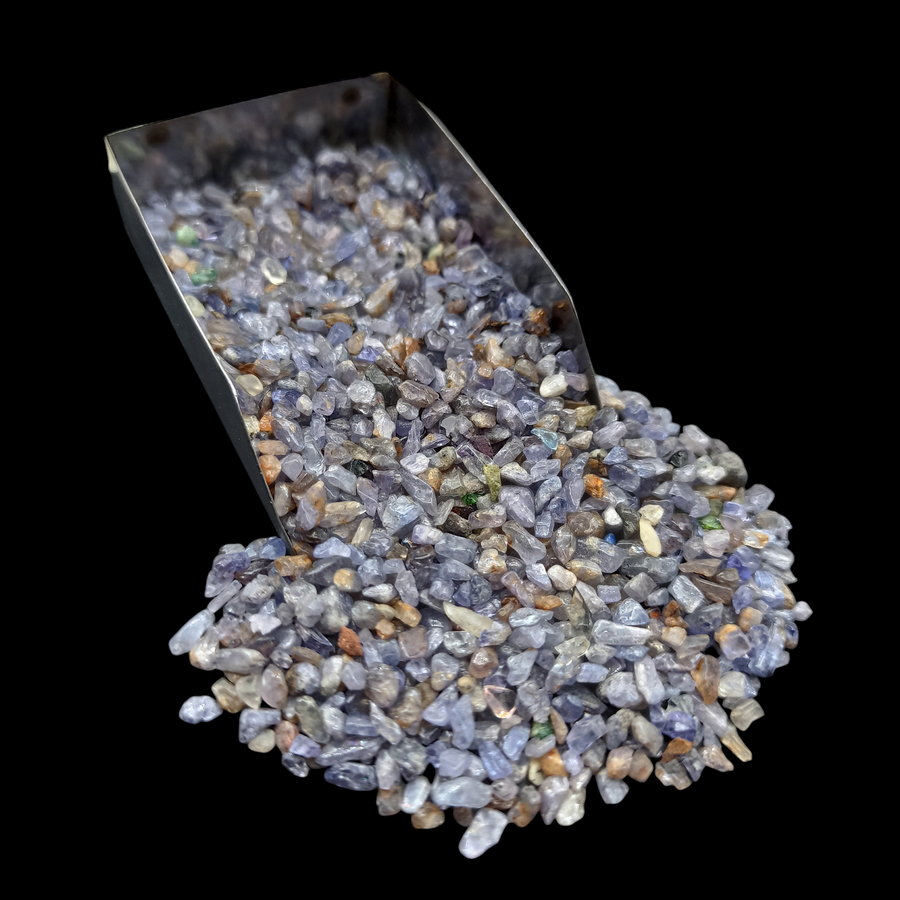 GRADELYGEMS Tanzanite Decorative Crushed Gemstone 3-5mm for Jewelry, Resin Work & Statement Decor