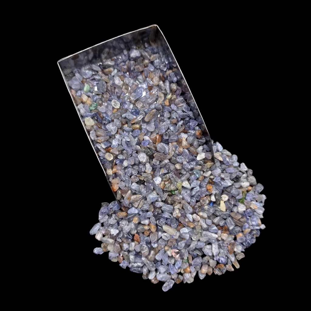 GRADELYGEMS Tanzanite Decorative Crushed Gemstone 3-5mm for Jewelry, Resin Work & Statement Decor