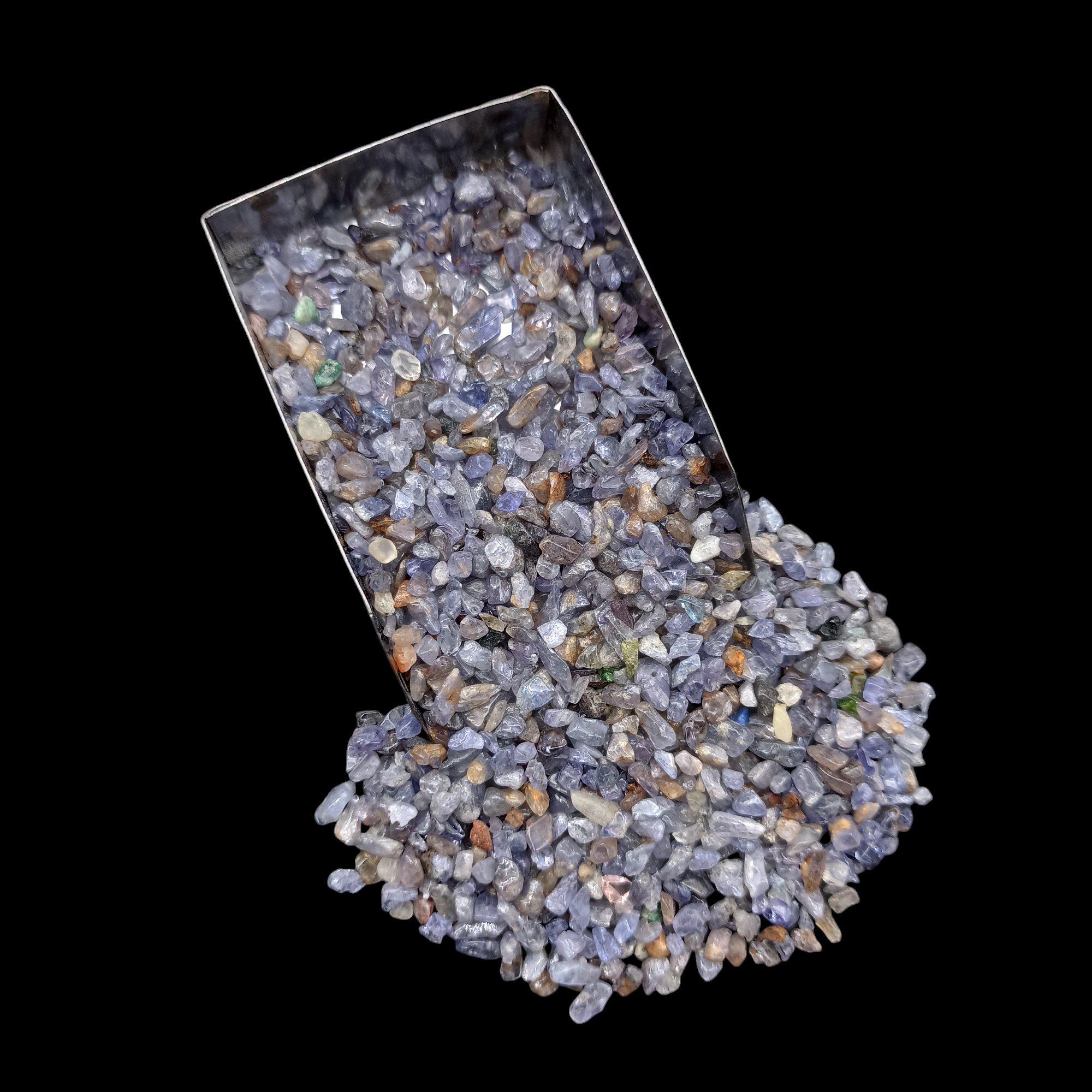 GRADELYGEMS Tanzanite Decorative Crushed Gemstone 3-5mm for Jewelry, Resin Work & Statement Decor