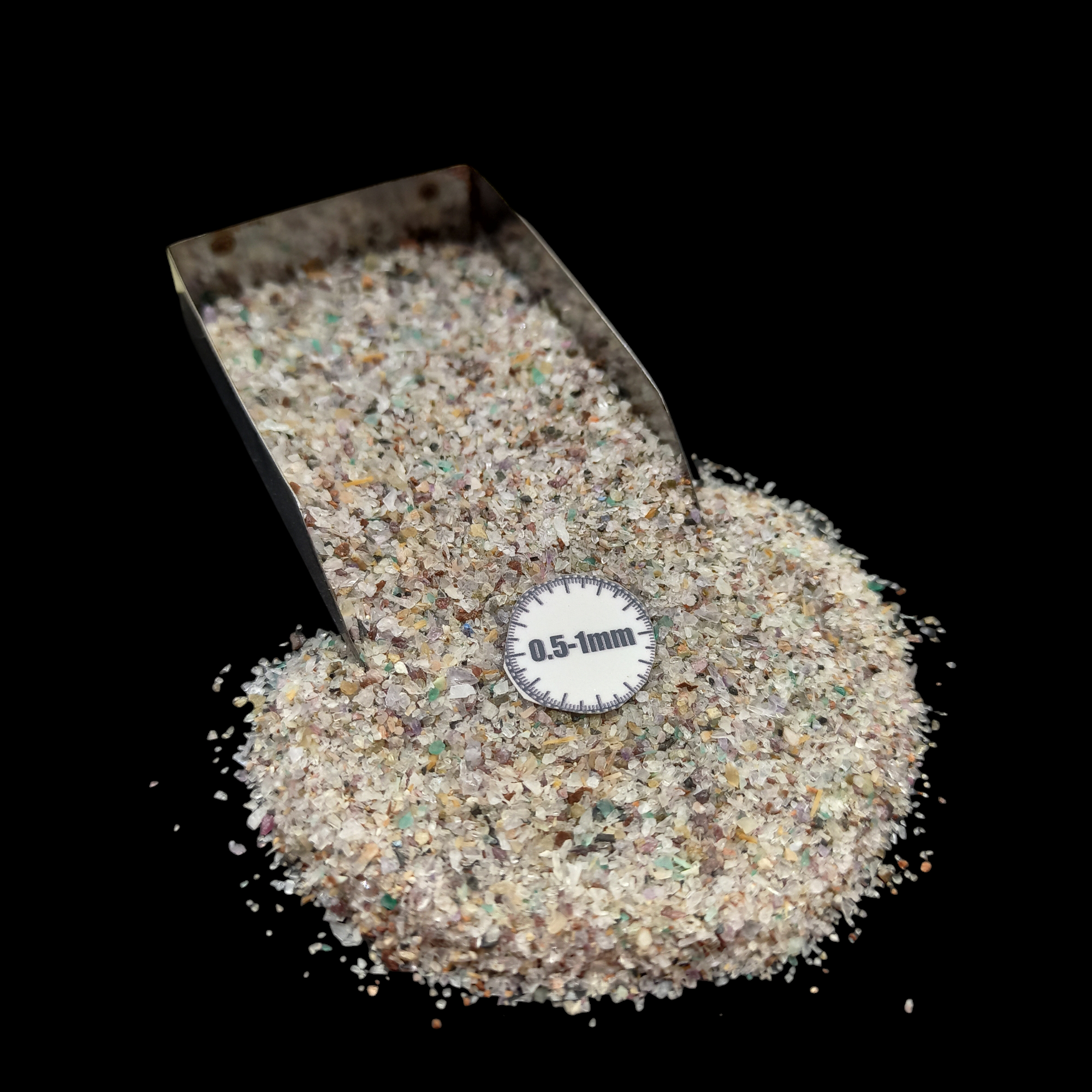 GRADELYGEMS Premium Multi Natural Stones 0.5-1mm Crushed Gemstone for Jewelry Inlay, Resin Art & Handmade Decor