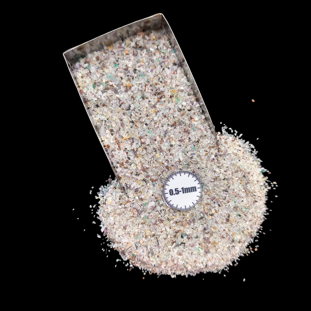 GRADELYGEMS Premium Multi Natural Stones 0.5-1mm Crushed Gemstone for Jewelry Inlay, Resin Art & Handmade Decor