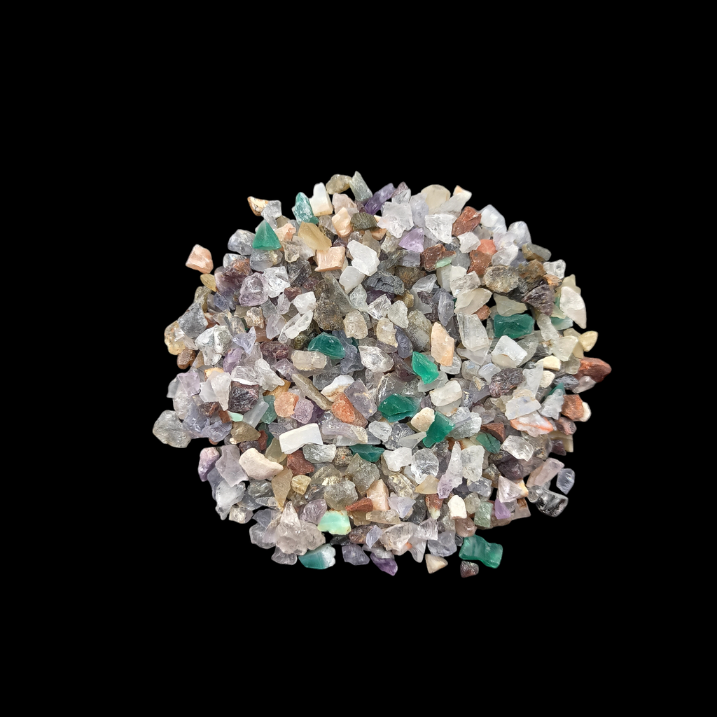 GRADELYGEMS Multi Natural Stones Decorative Crushed Gemstone 3-5mm for Jewelry, Resin Work & Statement Decor