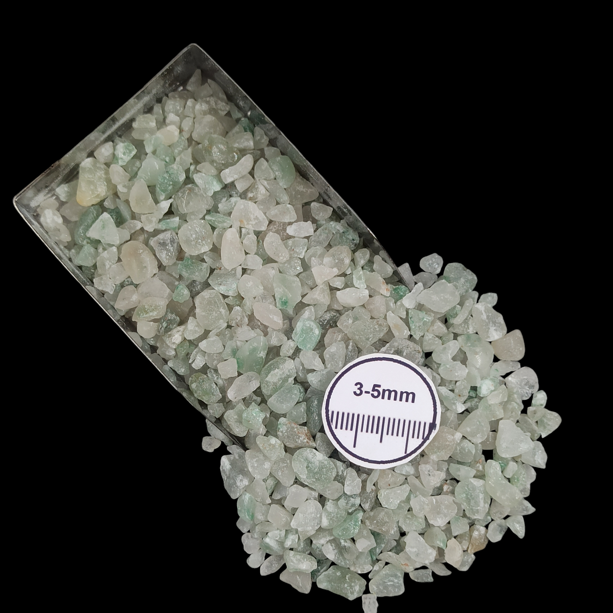 GRADELYGEMS Green Aventurine Bold Crushed Stone 3-5mm for Vase Fillers, Jewelry Design, Resin Art & Decor
