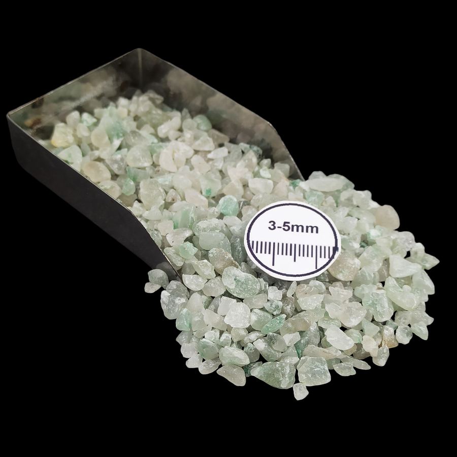 GRADELYGEMS Green Aventurine Bold Crushed Stone 3-5mm for Vase Fillers, Jewelry Design, Resin Art & Decor