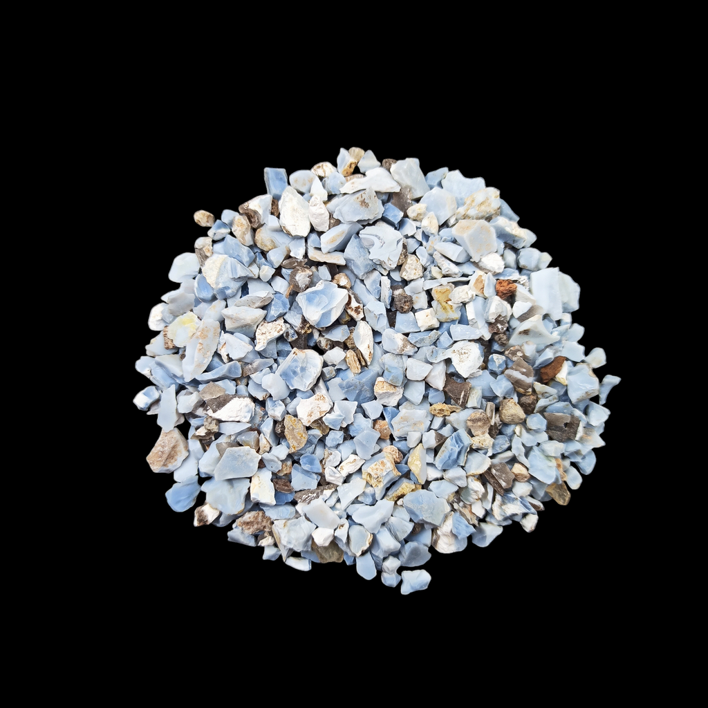 GRADELYGEMS Blue Opal Decorative Crushed Gemstone 3-5mm for Jewelry, Resin Work & Statement Decor