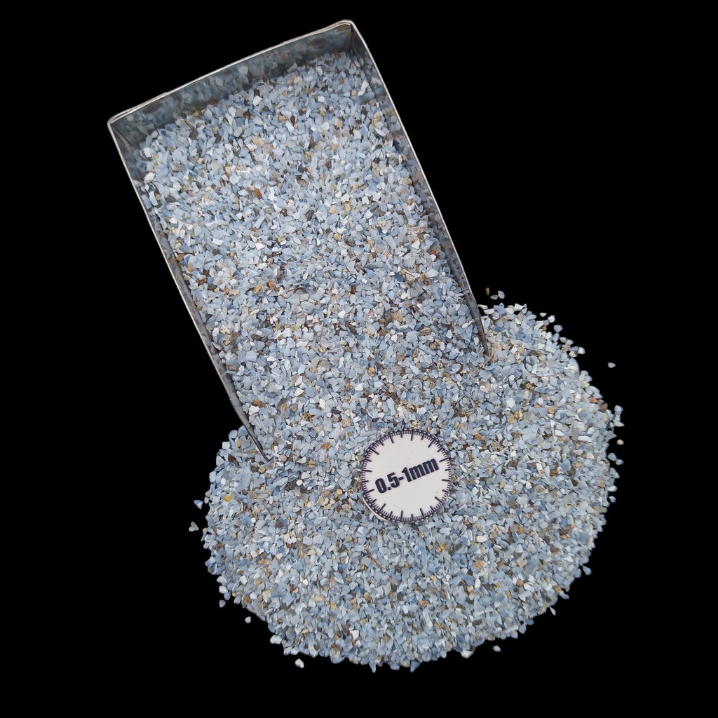 GRADELYGEMS Premium Blue Opal 0.5-1mm Crushed Gemstone for Jewelry Inlay, Resin Art & Handmade Decor