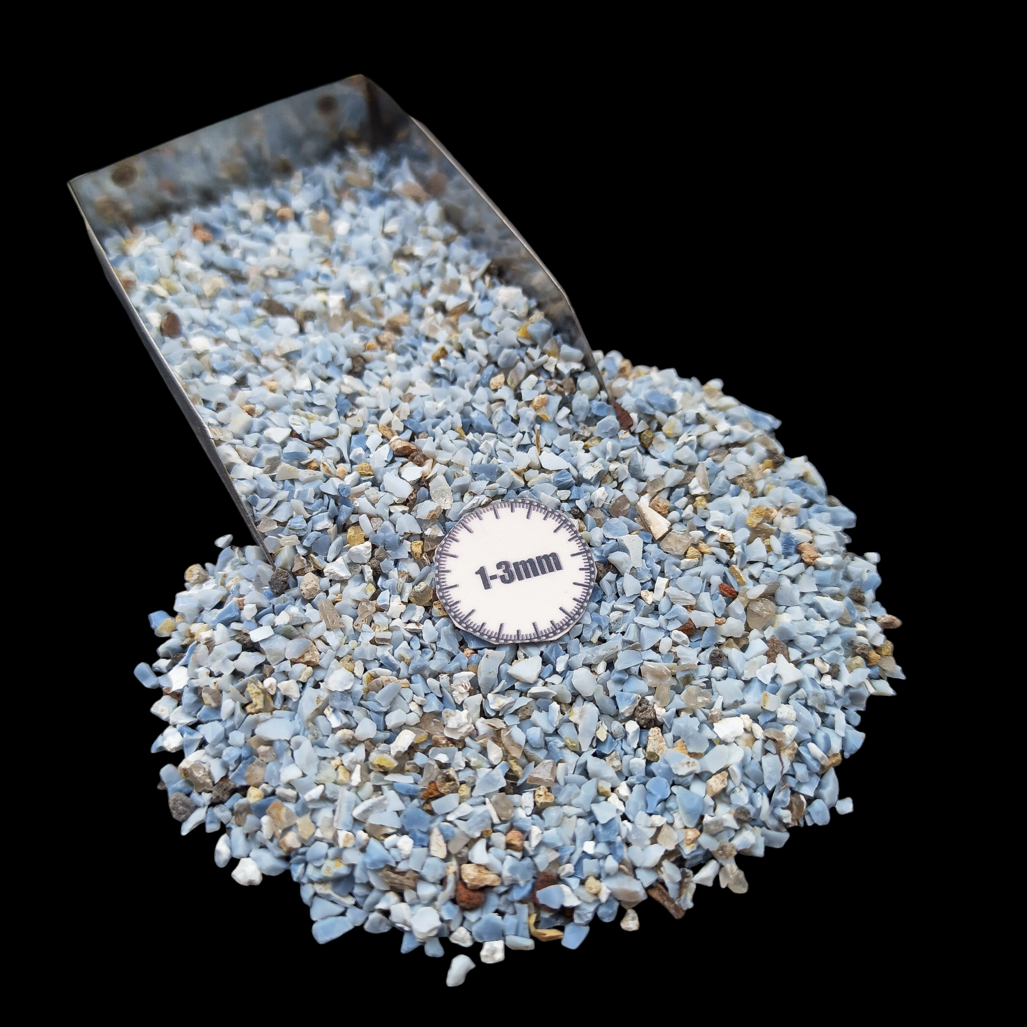 Natural Blue Opal 1-3mm Crushed Stone by GRADELYGEMS for Resin Work, Inlay & Decorative Creations