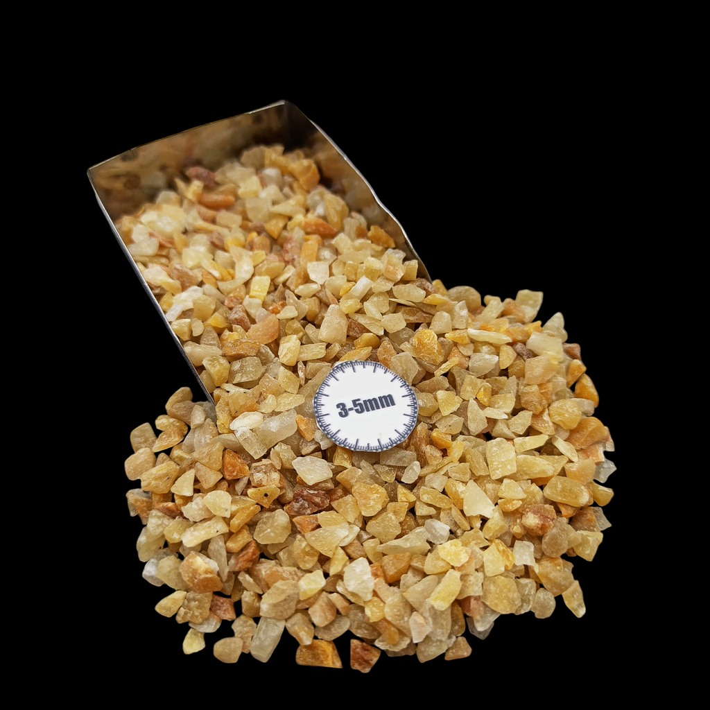 GRADELYGEMS Yellow Gold Bold Crushed Stone 3-5mm for Vase Fillers, Jewelry Design, Resin Art & Decor
