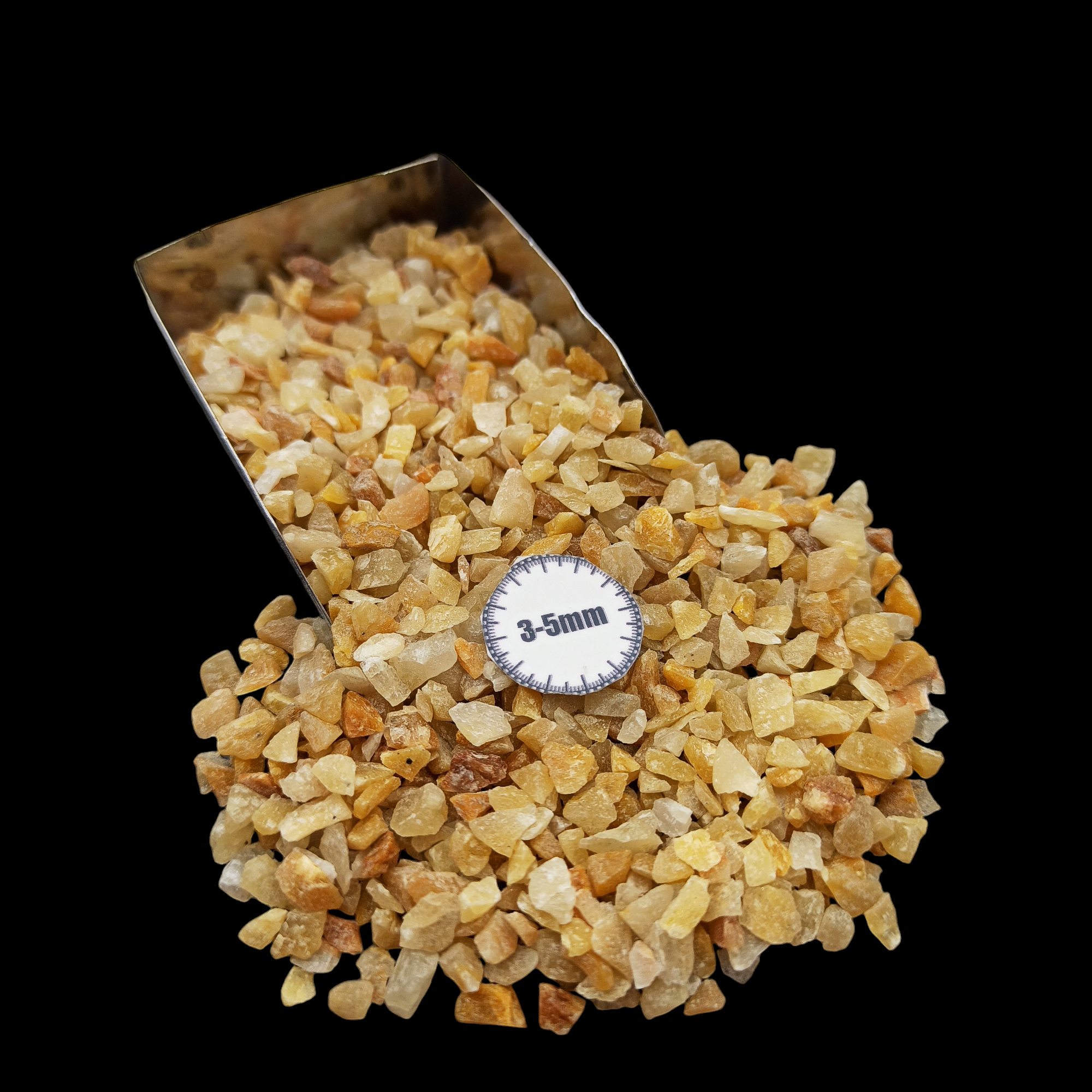 GRADELYGEMS Yellow Gold Bold Crushed Stone 3-5mm for Vase Fillers, Jewelry Design, Resin Art & Decor