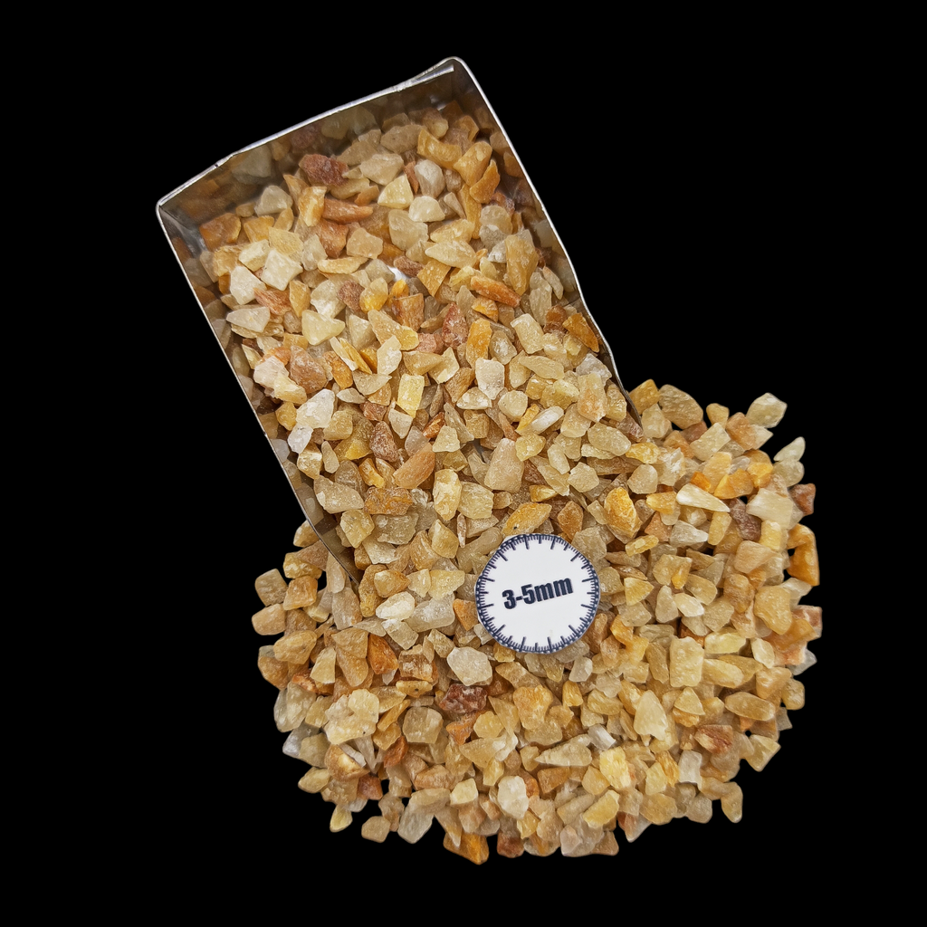 GRADELYGEMS Yellow Gold Bold Crushed Stone 3-5mm for Vase Fillers, Jewelry Design, Resin Art & Decor
