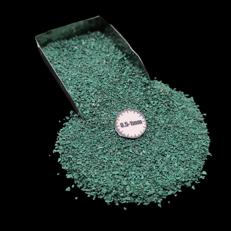 GRADELYGEMS Premium Natural Malachite 0.5-1mm Crushed Gemstone for Jewelry Inlay, Resin Art & Handmade Decor