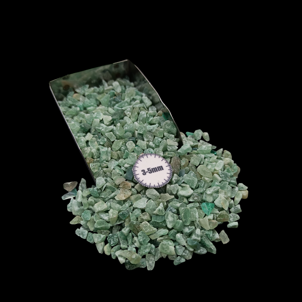 GRADELYGEMS Green Myke Decorative Crushed Gemstone 3-5mm for Jewelry, Resin Work & Statement Decor