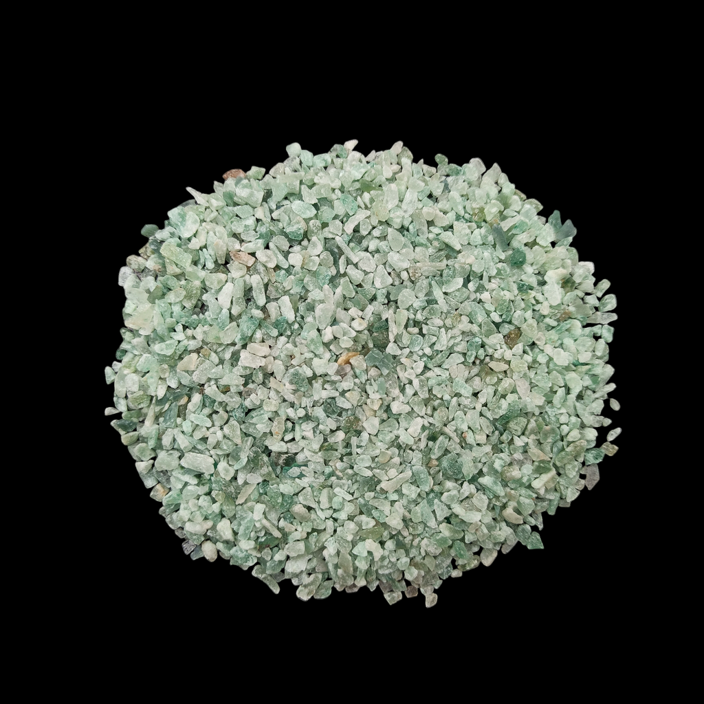 Natural Green Myke 1-3mm Crushed Stone by GRADELYGEMS for Resin Work, Inlay & Decorative Creations