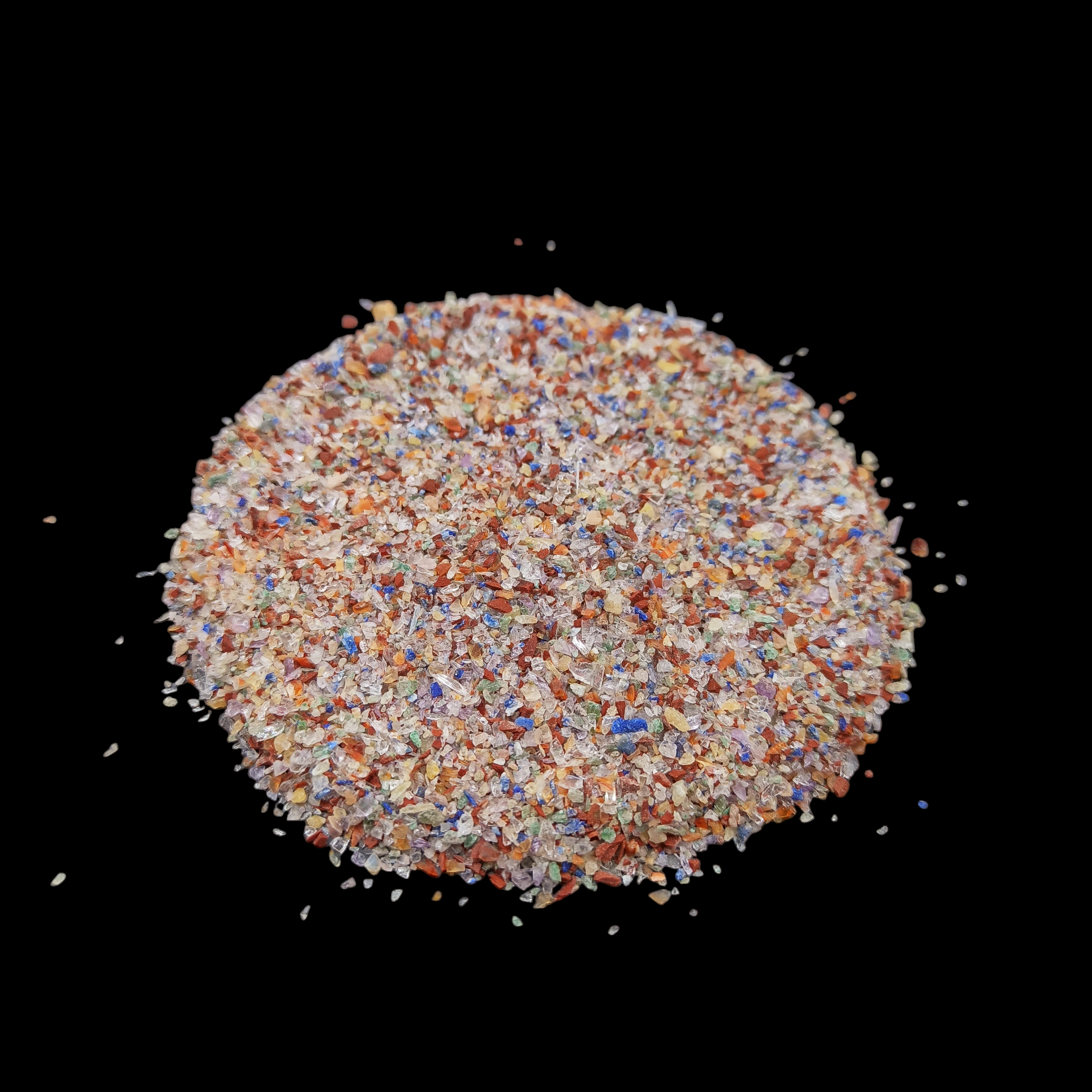 GRADELYGEMS Premium New 7 Chackra 0.5-1mm Crushed Gemstone for Jewelry Inlay, Resin Art & Handmade Decor