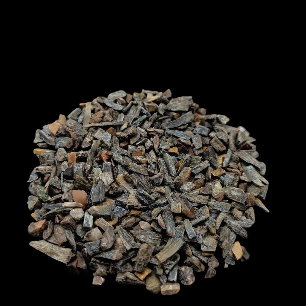 GRADELYGEMS Blue Tiger Eye Bold Crushed Stone 3-5mm for Vase Fillers, Jewelry Design, Resin Art & Decor