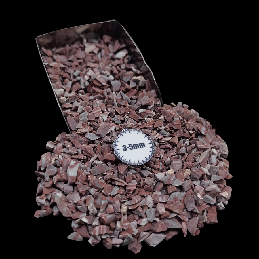 GRADELYGEMS Mariam Jasper Decorative Crushed Gemstone 3-5mm for Jewelry, Resin Work & Statement Decor