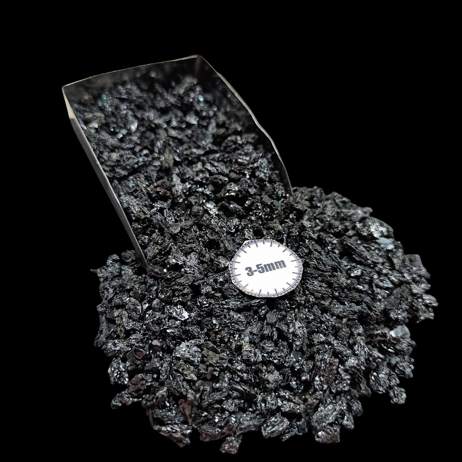 GRADELYGEMS Carborundum Decorative Crushed Gemstone 3-5mm for Jewelry, Resin Work & Statement Decor