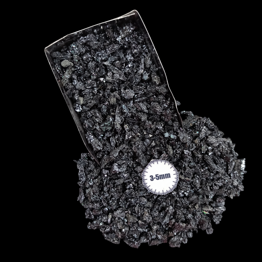 GRADELYGEMS Carborundum Decorative Crushed Gemstone 3-5mm for Jewelry, Resin Work & Statement Decor
