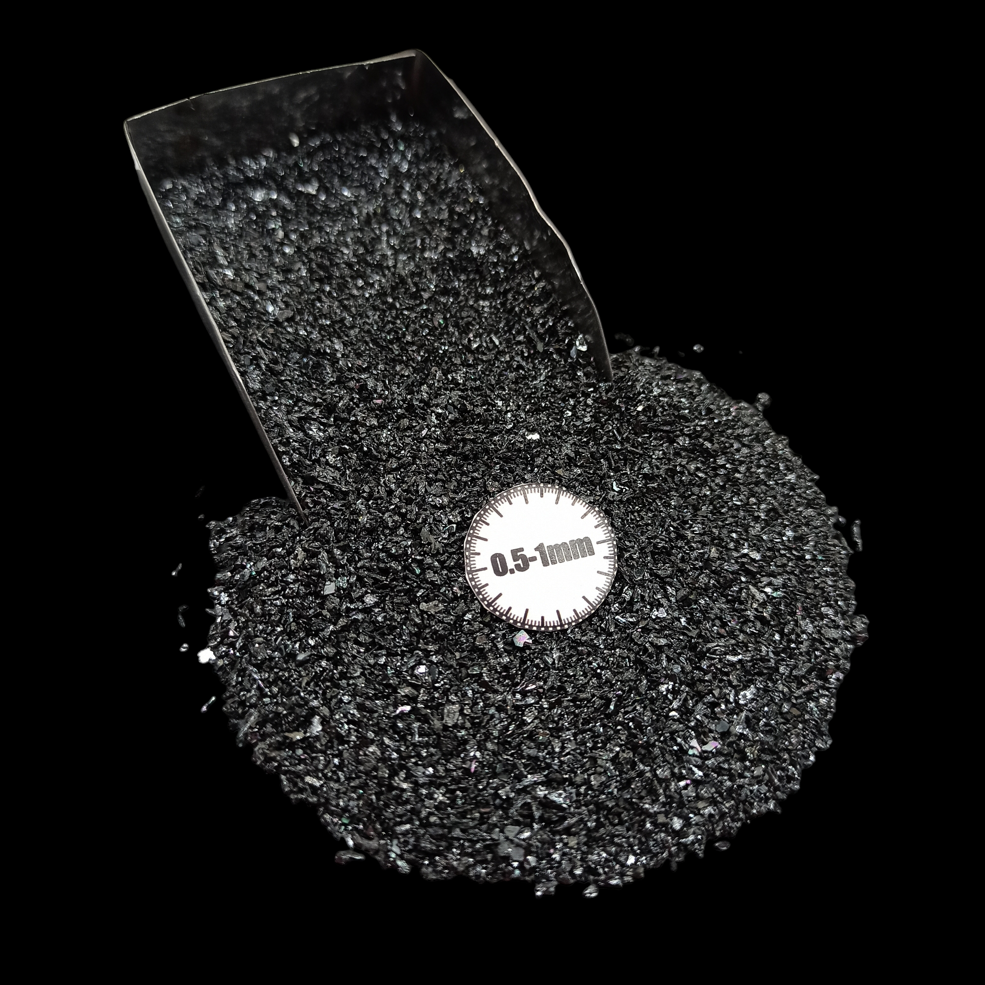 GRADELYGEMS Premium Carborundum 0.5-1mm Crushed Gemstone for Jewelry Inlay, Resin Art & Handmade Decor