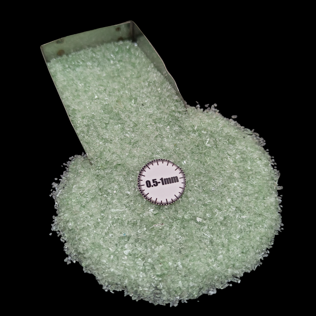 GRADELYGEMS Green Obsidian Gemstone Crushed 0.5-1mm for Ring Inlay, Jewelry Making, Resin Art & Fine Detail Work