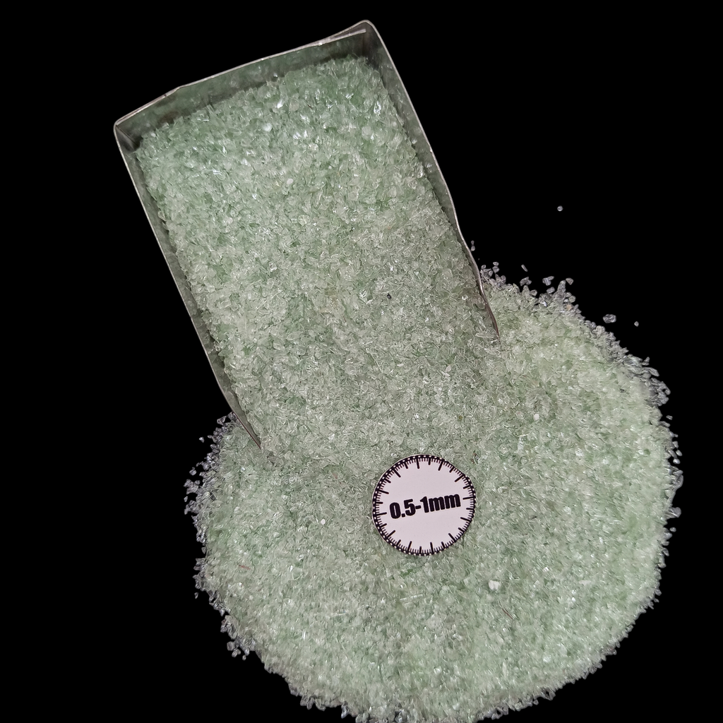 GRADELYGEMS Green Obsidian Gemstone Crushed 0.5-1mm for Ring Inlay, Jewelry Making, Resin Art & Fine Detail Work
