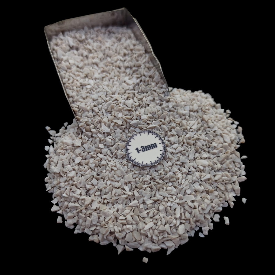 Natural White Opal 1-3mm Crushed Stone by GRADELYGEMS for Resin Work, Inlay & Decorative Creations