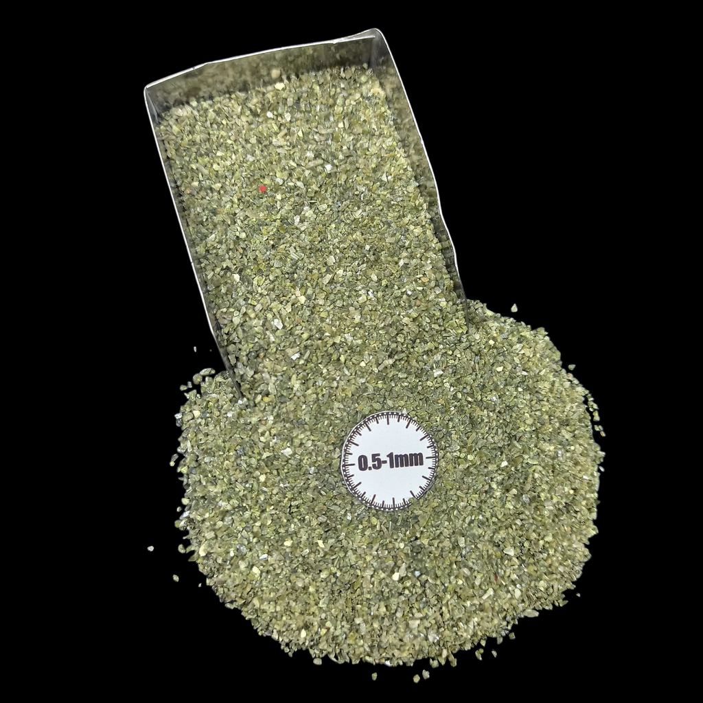 GRADELYGEMS Premium Green Tourmaline 0.5-1mm Crushed Gemstone for Jewelry Inlay, Resin Art & Handmade Decor