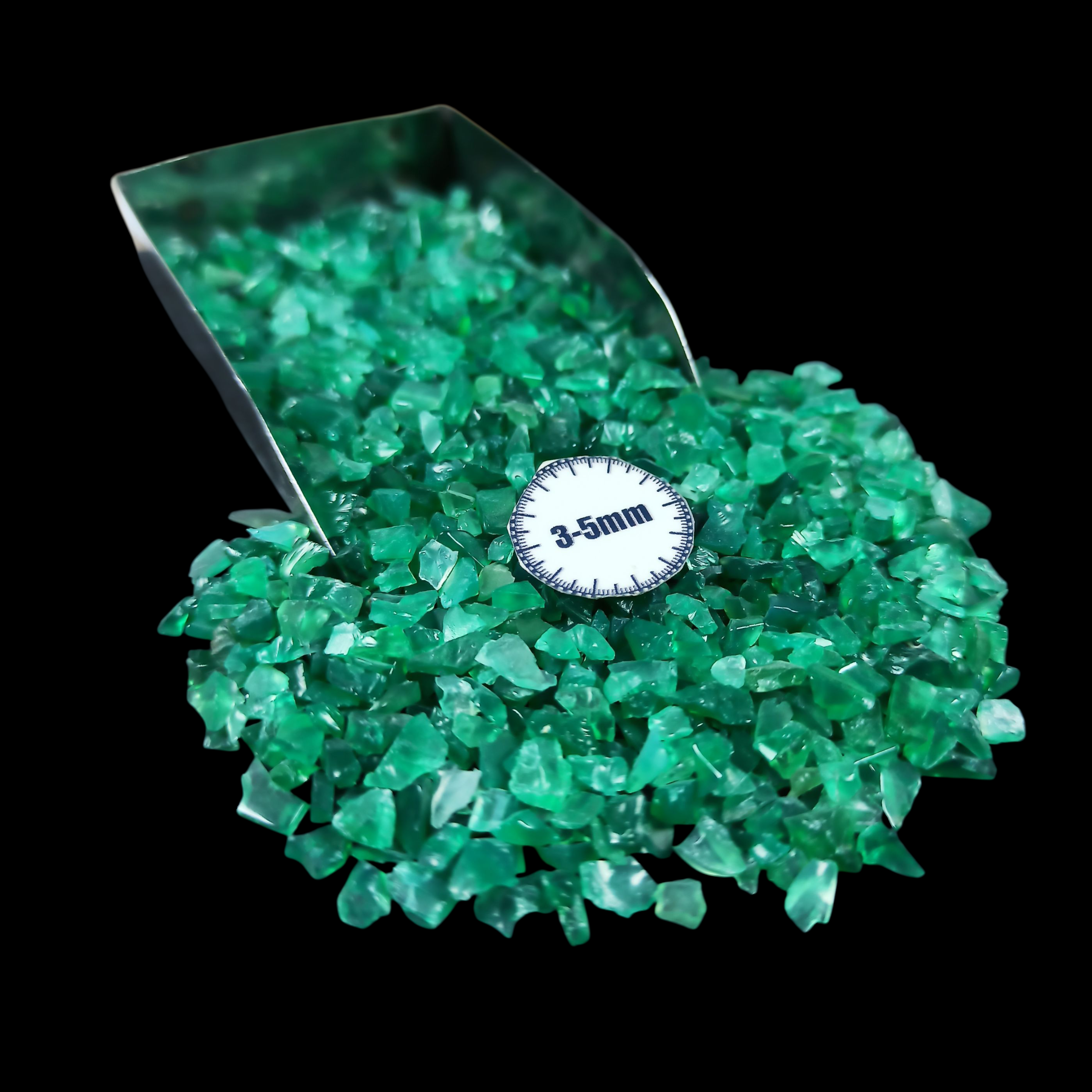 GRADELYGEMS Green Onyx Decorative Crushed Gemstone 3-5mm for Jewelry, Resin Work & Statement Decor