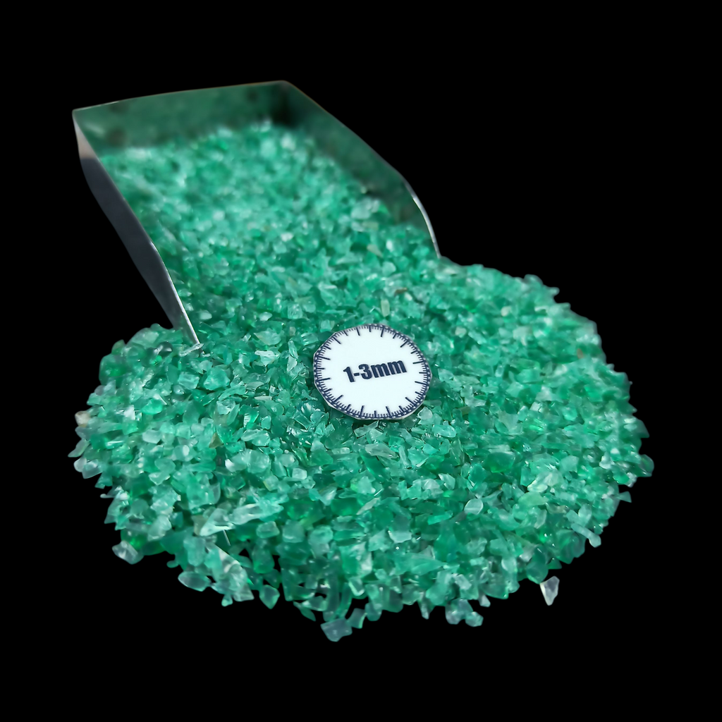 Natural Green Onyx 1-3mm Crushed Stone by GRADELYGEMS for Resin Work, Inlay & Decorative Creations