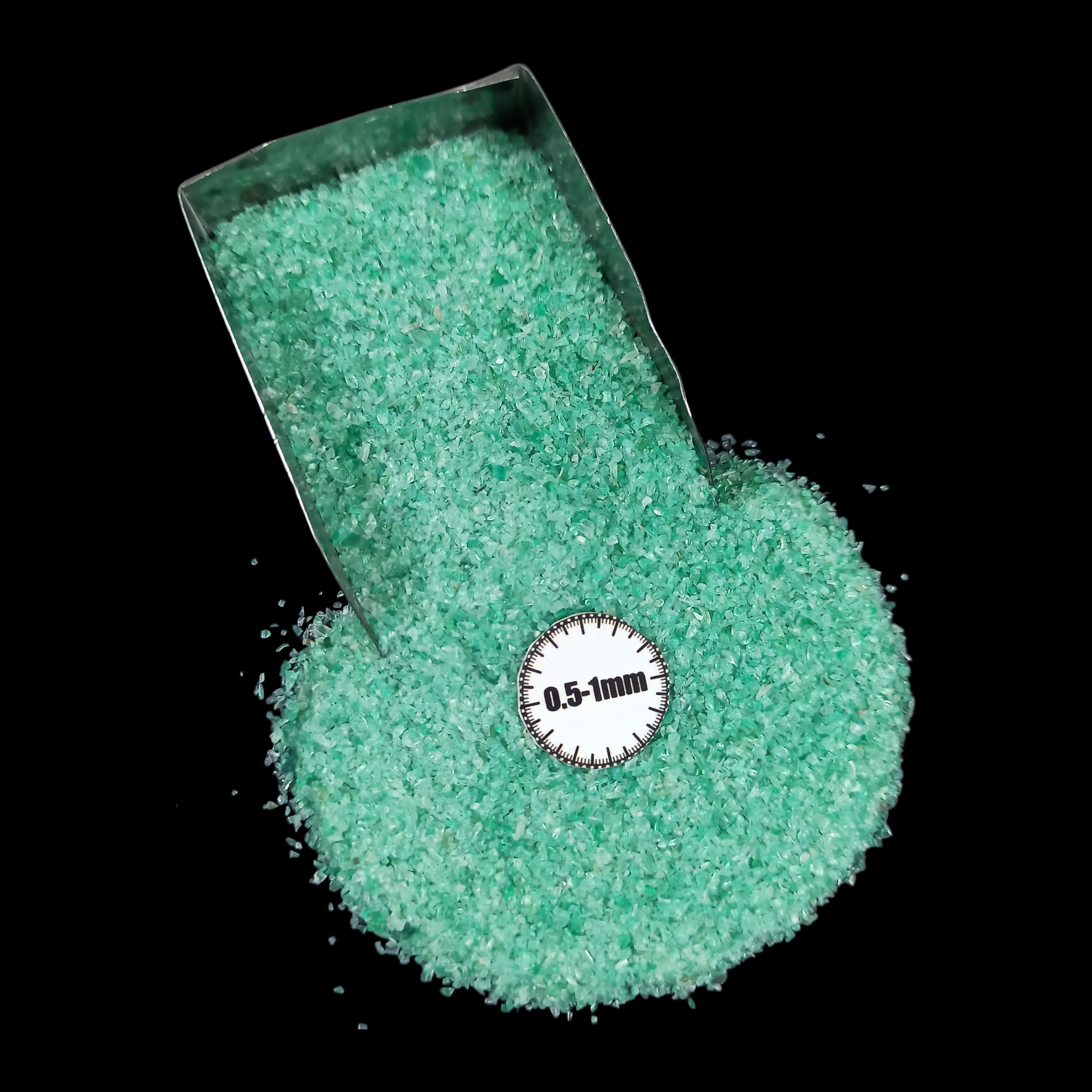 GRADELYGEMS Premium Green Onyx 0.5-1mm Crushed Gemstone for Jewelry Inlay, Resin Art & Handmade Decor