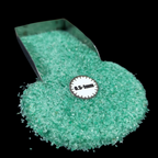 GRADELYGEMS Premium Green Onyx 0.5-1mm Crushed Gemstone for Jewelry Inlay, Resin Art & Handmade Decor